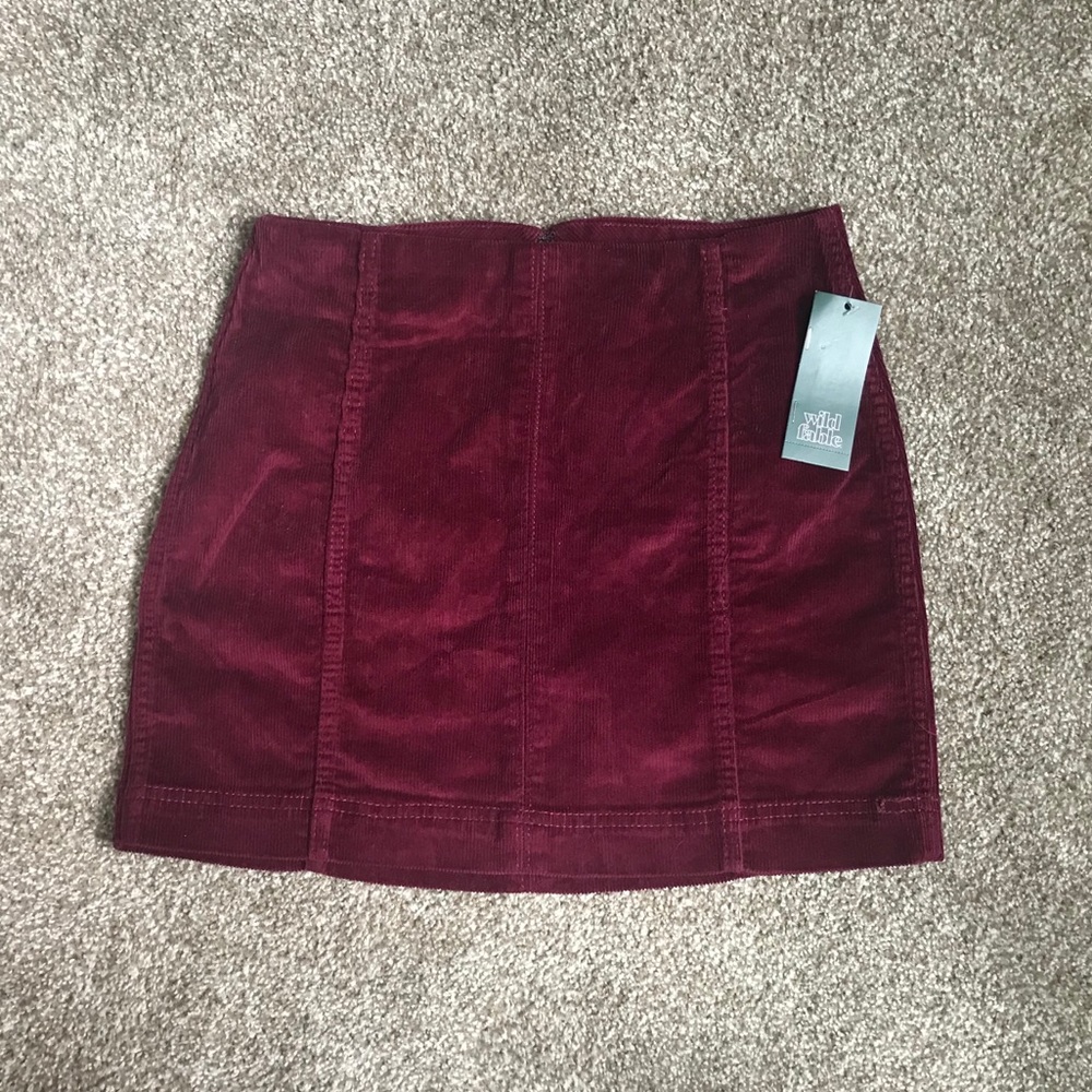 Wild Fable Burgundy Mini Skirt